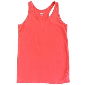 Old Navy Girls XL 14 Fitted Tank Top Racerback Layering Coral